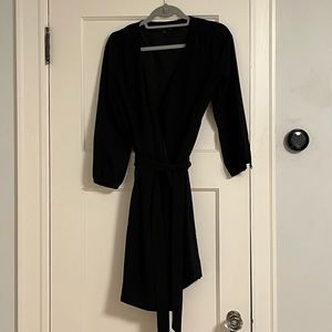 Classic black J.Crew wrap dress